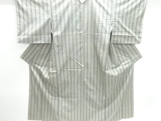 JAPANESE KIMONO / SILK / HAND WOVEN TSUMUGI / STRIPE